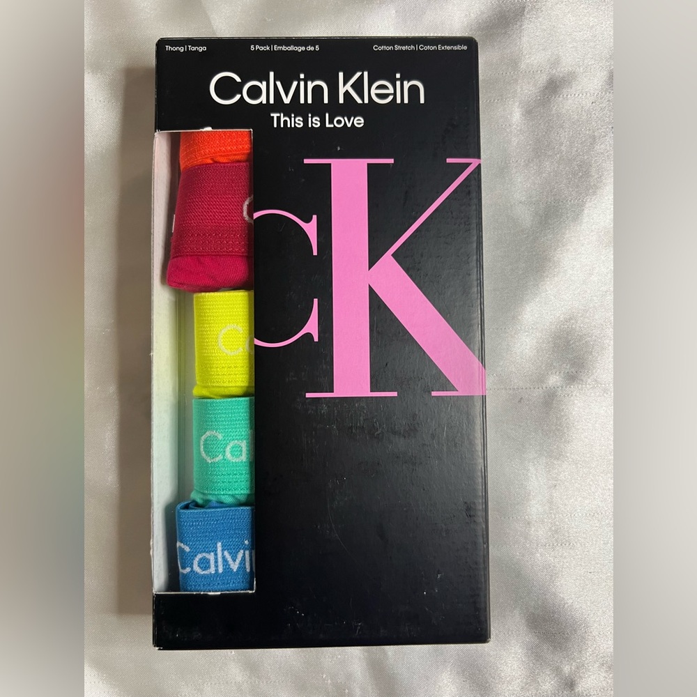 Calvin Klein Men's The Pride Edit 5-Pack Underwear, THONG SIZE: M